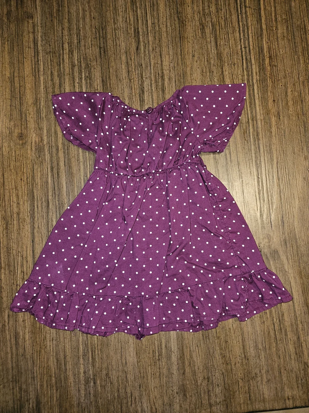 Carter's Plum Polka Dot Ruffle Dress